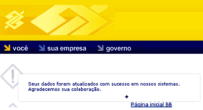Golpe. Banco do Brasil