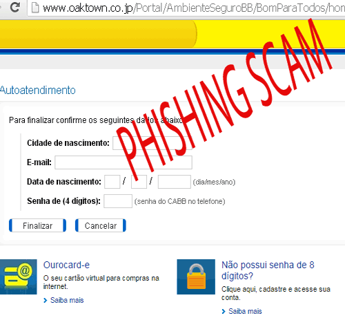 Phishing scam