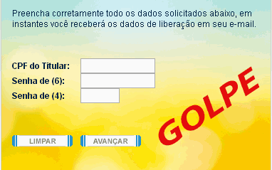 Urgente Banco do Brasil - golpe da página clonada Urgente Banco do Brasil