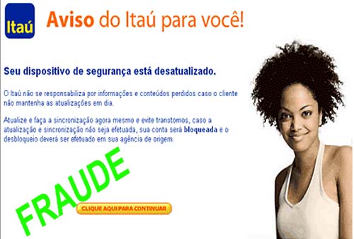 Fraude. Seu Dispositivo Itau Encontra-se Desatualizado