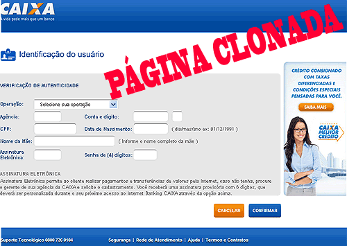 Falso Comunicado Importante rouba dados do cliente da Caixa Falso Comunicado Importante rouba dados do cliente da Caixa