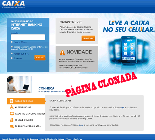 Falso Comunicado Importante rouba dados do cliente da Caixa Falso Comunicado Importante rouba dados do cliente da Caixa