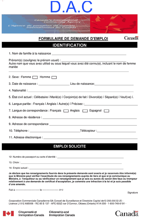 Formulário de inscrição