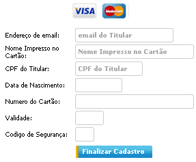Falso cadastro Visa Falso cadastro Visa
