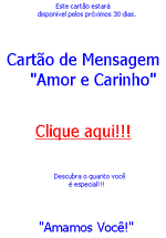 Falso cartão amor e carinho