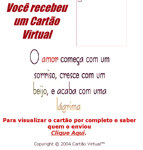 Falso cartão virtual
