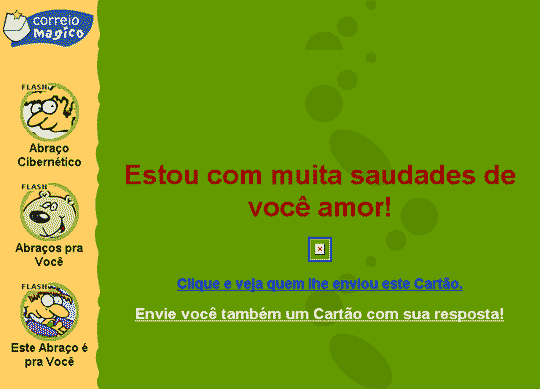 Falso cartão virtual Correio Mágico
