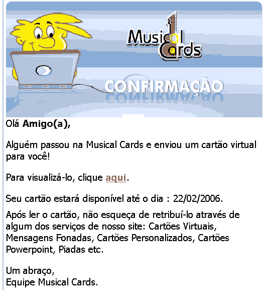 Falso Musical Card