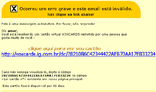 Falso carto Voxcard