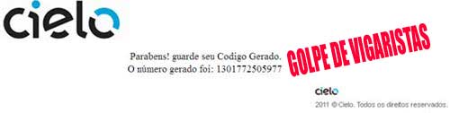 Página falsa do Programa Cielo Fidelidade