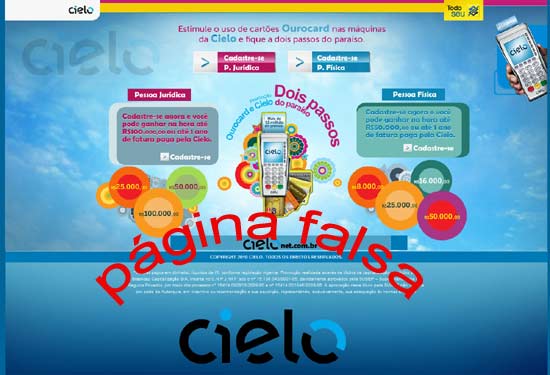 Falsa promoção Cielo Ourocard