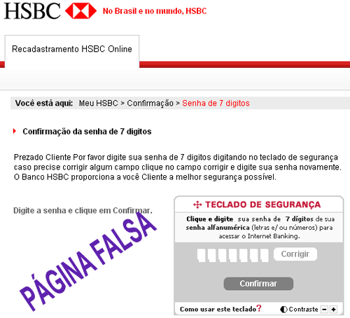 Relações de Segurança HSBC BRASIL. Relações de Segurança HSBC BRASIL.