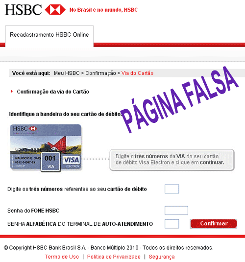 Relações de Segurança HSBC BRASIL. Relações de Segurança HSBC BRASIL.