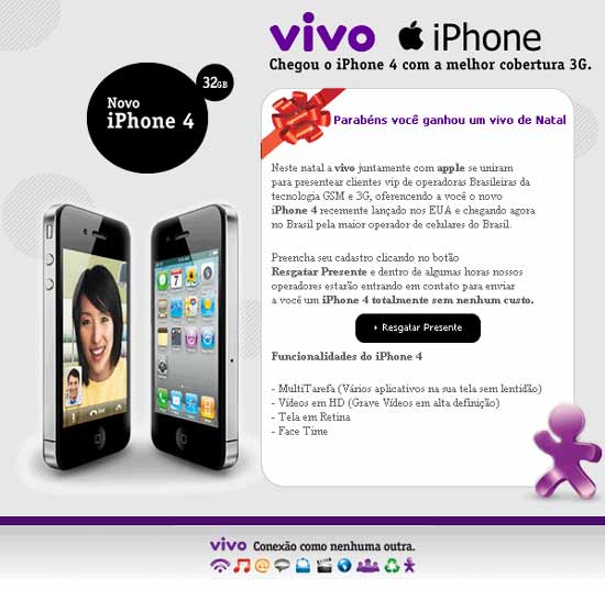 Falsa promoção Vivo instala cavalo de tróia