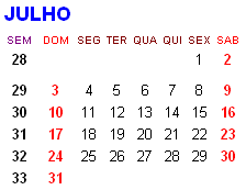 Julho de 2011