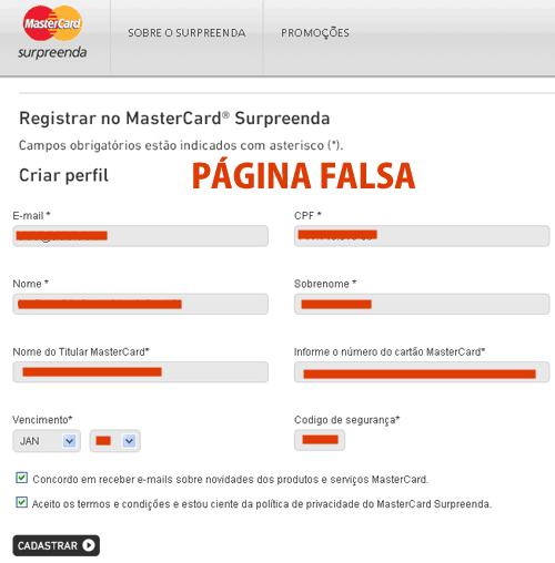 Roubo de dados do cartão Mastercard Roubo de dados do cartão Mastercard