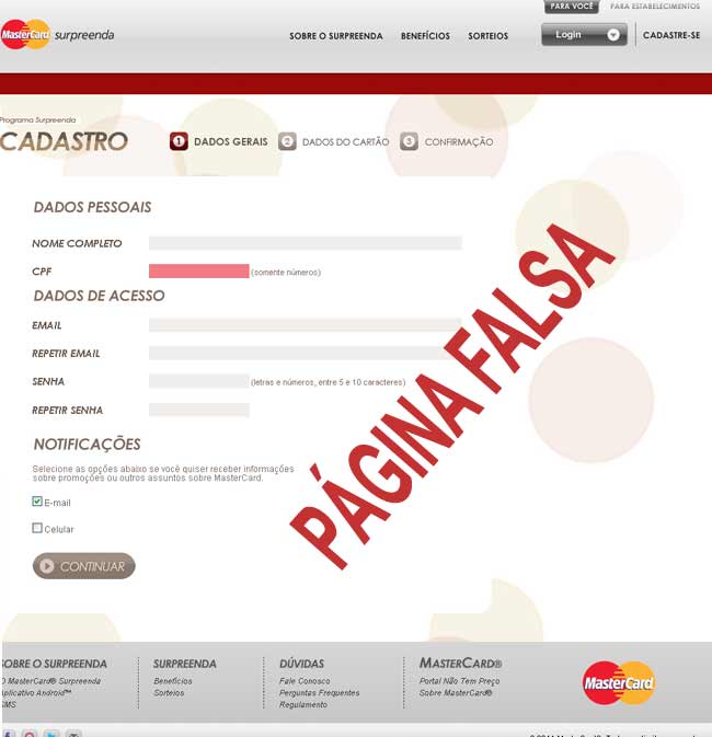 Página clonada