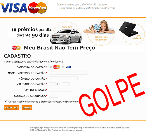 Página clonada Mastercard Visa Página clonada Mastercard Visa