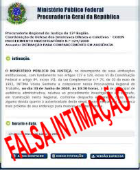 Falsa intimação instala cavalo de troia Comunicado Importante!