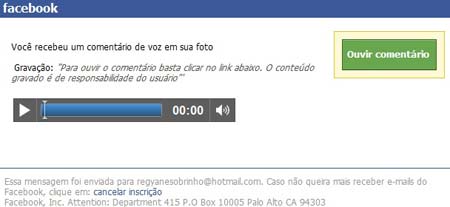 Voce Recebeu um Comentario de Voz em sua Foto