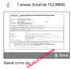 Documento anexo instala cavalo de troia