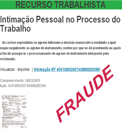 Intimação Pessoal no Processo do Trabalho