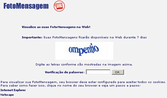 Página fraudada