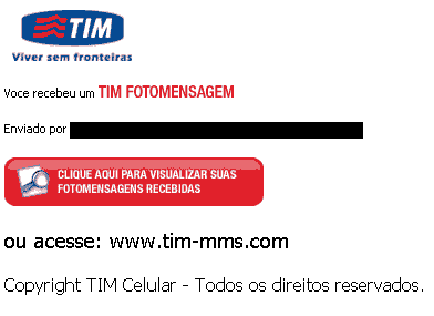 Falsa mensagem da TIM