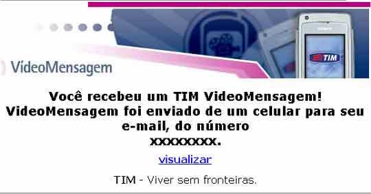 Falsa mensagem da TIM