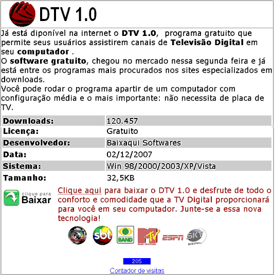 Falso programa de TV digital instala trojan horse