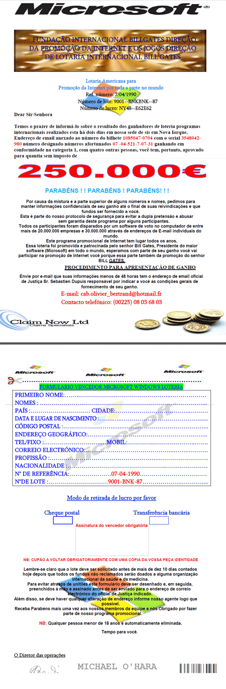 Loteria Microsoft????